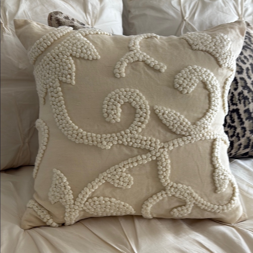West Elm  Cream Accent Pillow Cover
